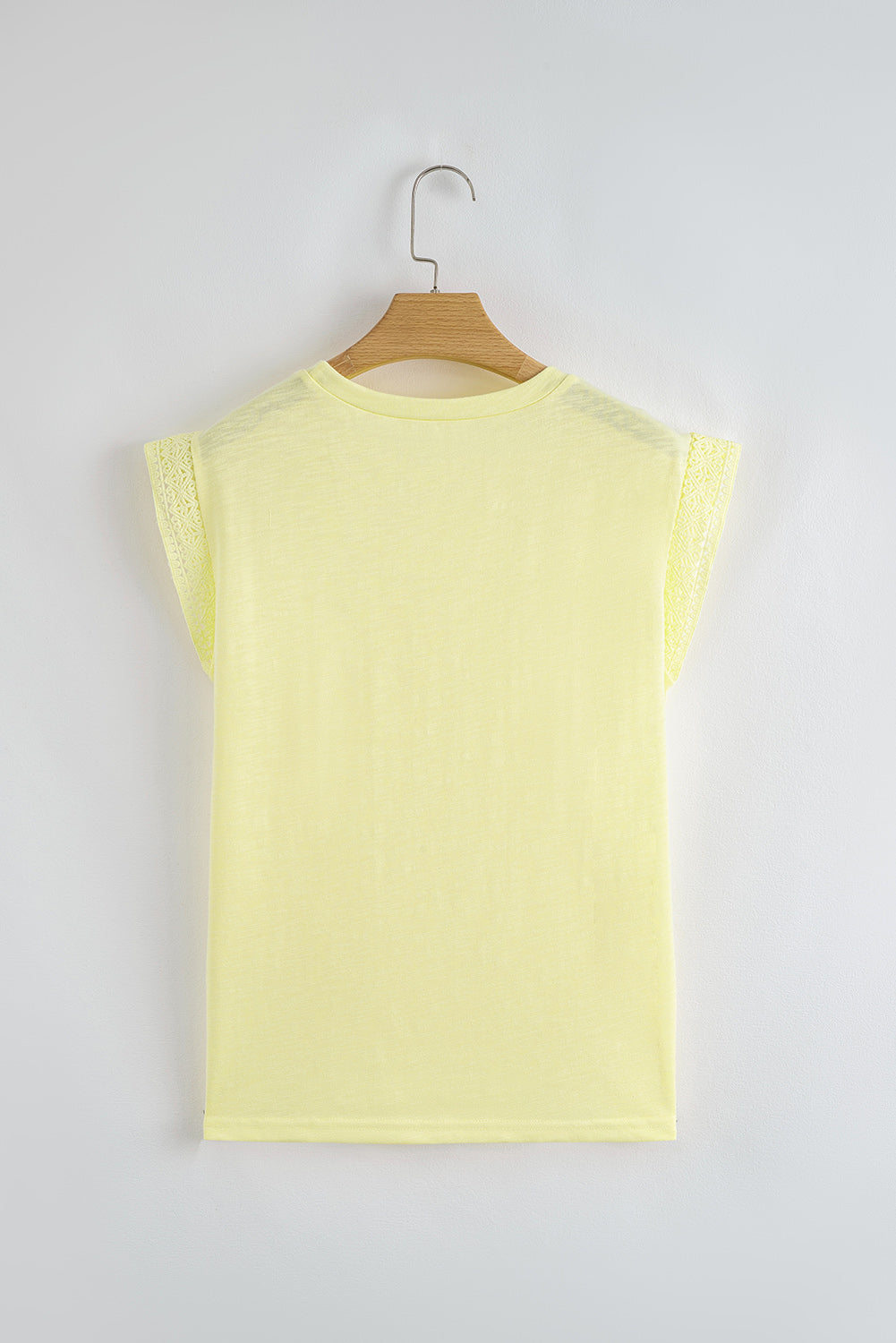 Lace Patchwork Cap Sleeve T-Shirt