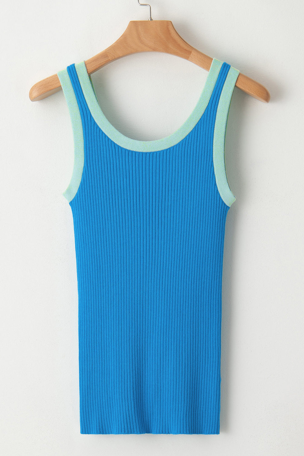 Colorblock Edge Ribbed Tank Top
