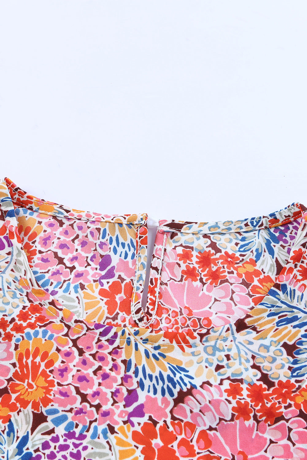 Floral Bubble Sleeve Blouse