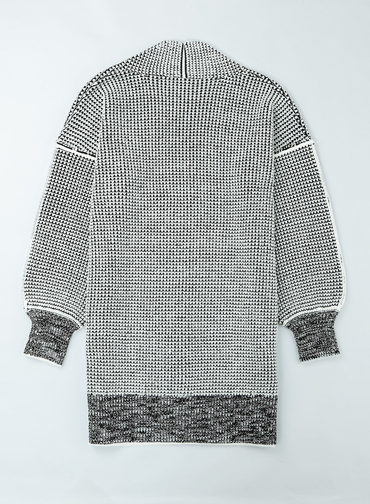 Plaid Open Front Long Cardigan
