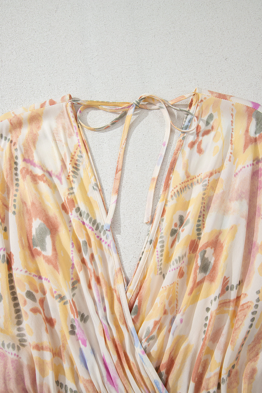Boho Geometric V-Neck Maxi Dress