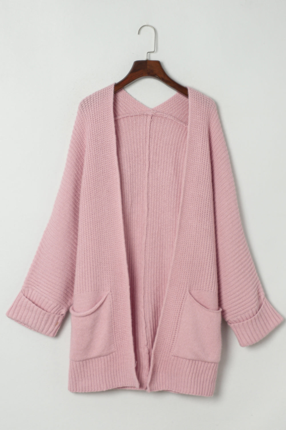 Solid Open Front Cardigan