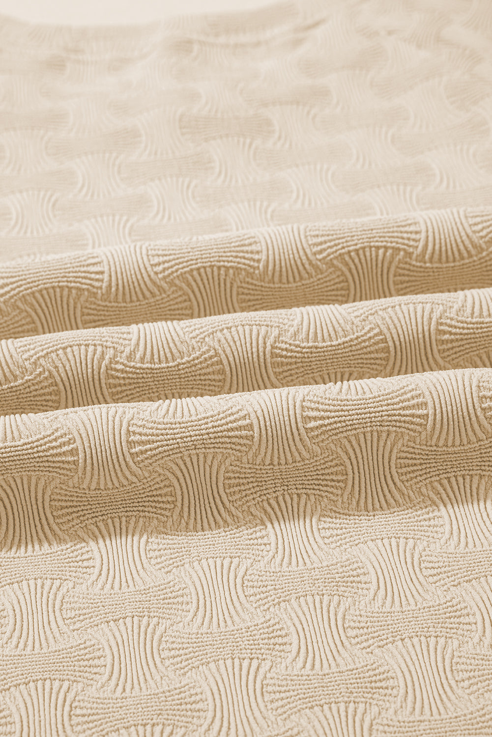 Textured Raglan Cap Sleeve T-Shirt
