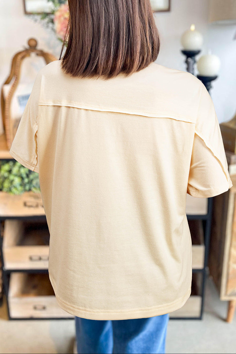 Flower Patchwork Reverse Seam Tee