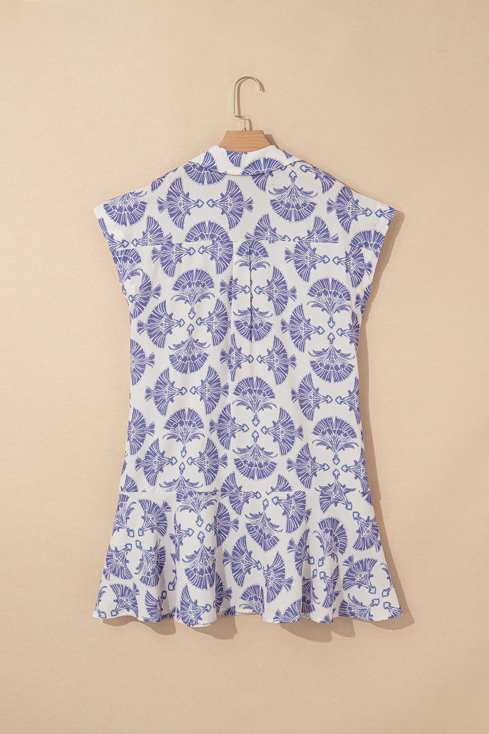 Boho Half Button Collared Mini Dress