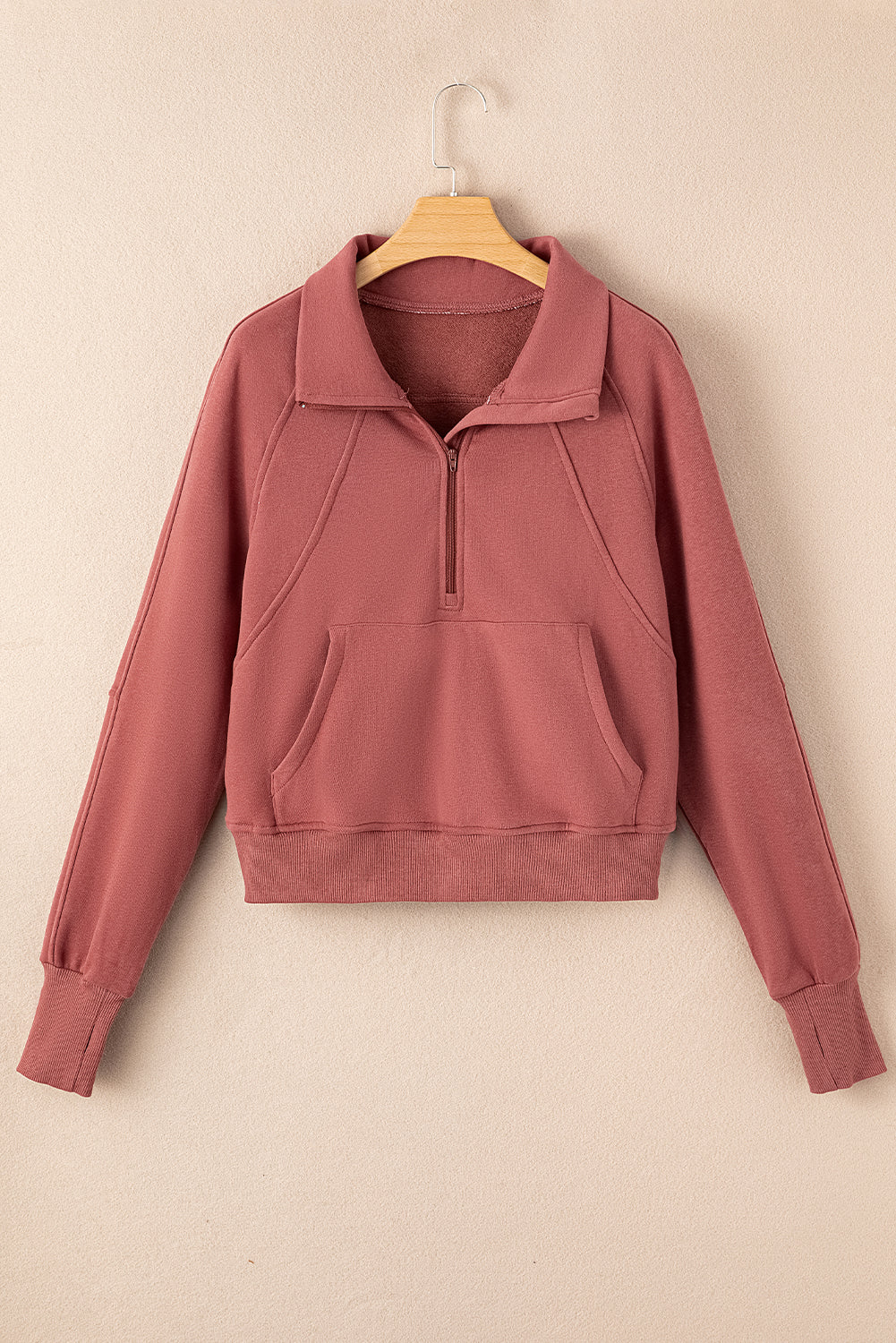 Fleece Lined Zip-Up Sweatshirt