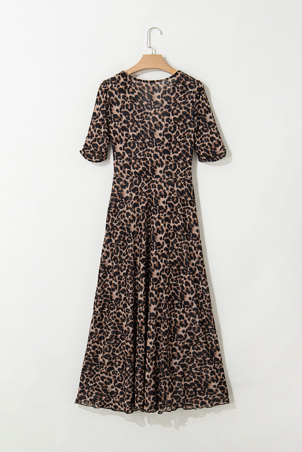 Leopard Floral Mesh Reversible Dress