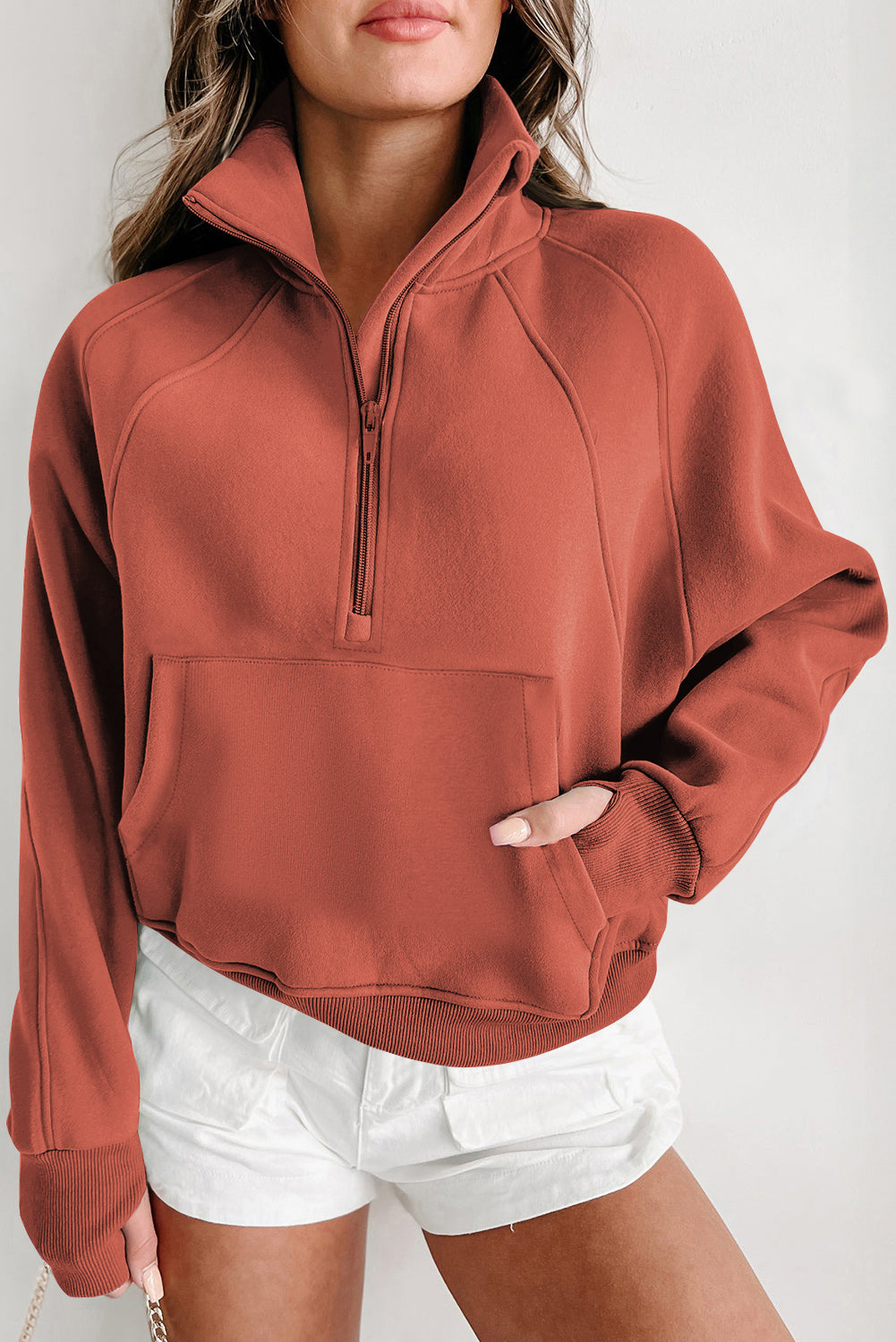 Fleece Lined Zip-Up Sweatshirt