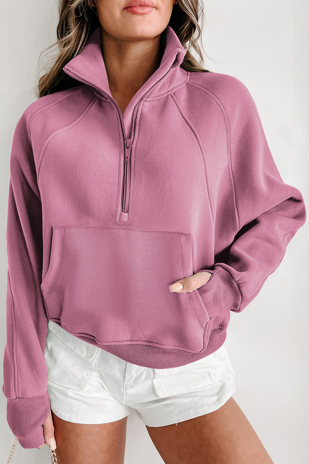 Fleece Lined Zip-Up Sweatshirt