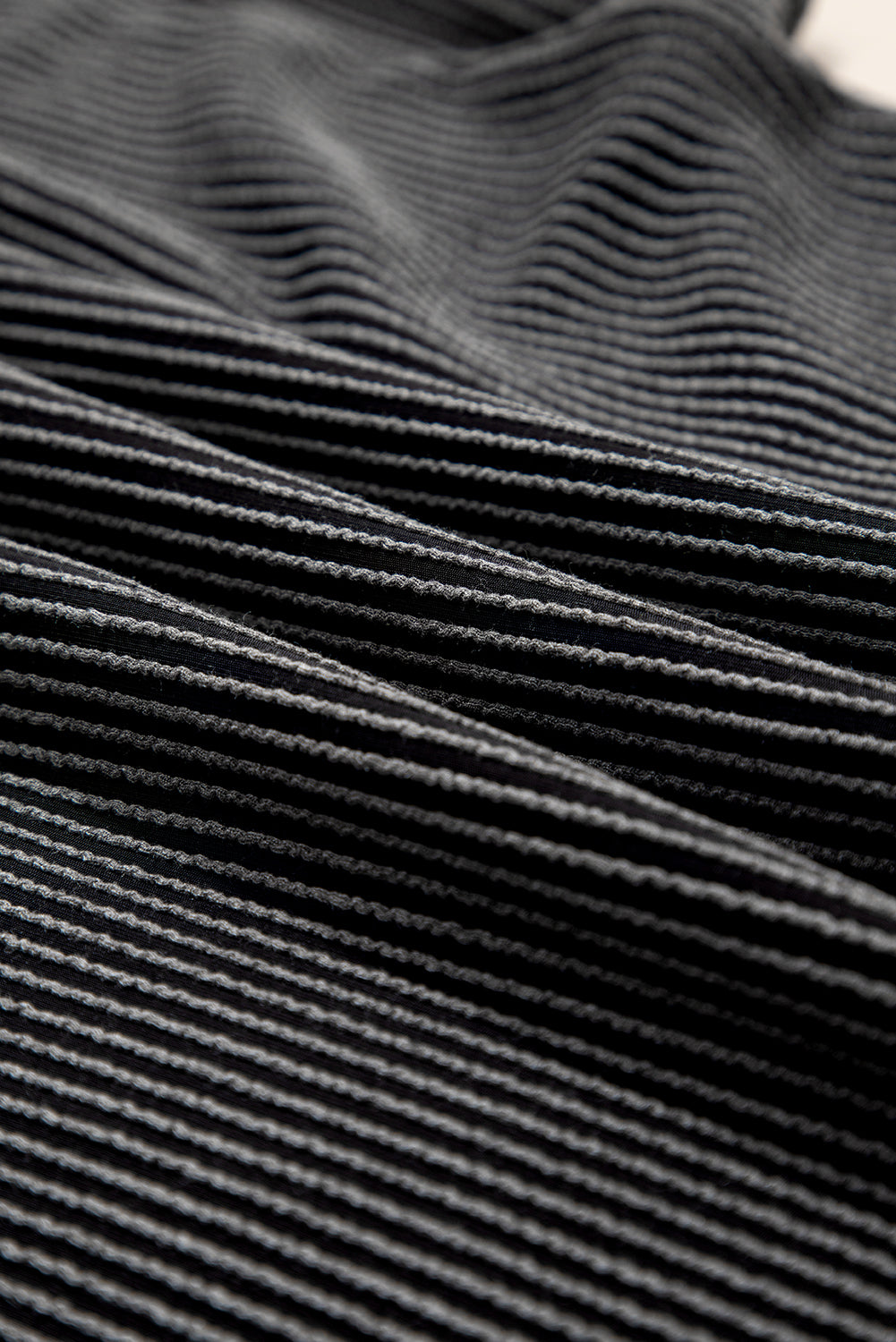 Colorblock Corded Knit Chest Pocket T-Shirt