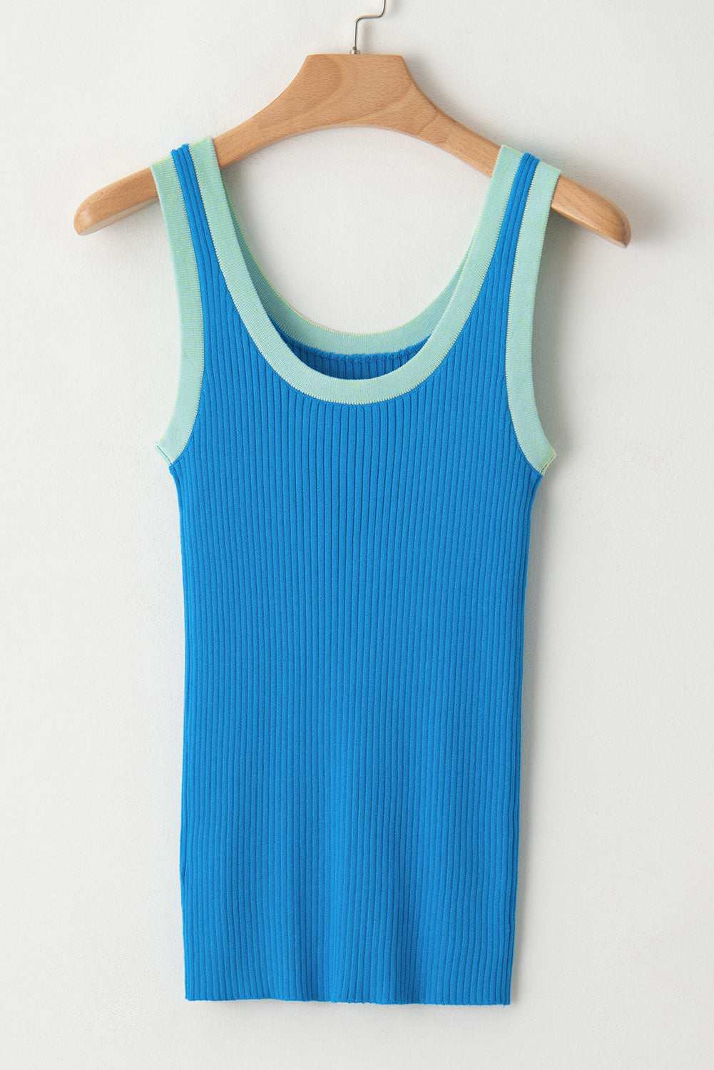 Colorblock Edge Ribbed Tank Top
