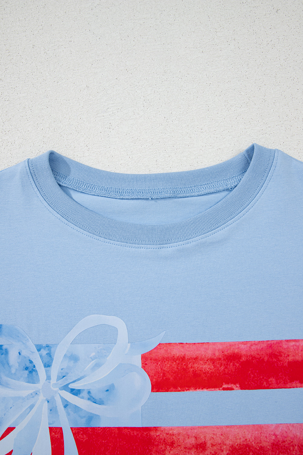Flag Bow Crewneck Graphic Tee