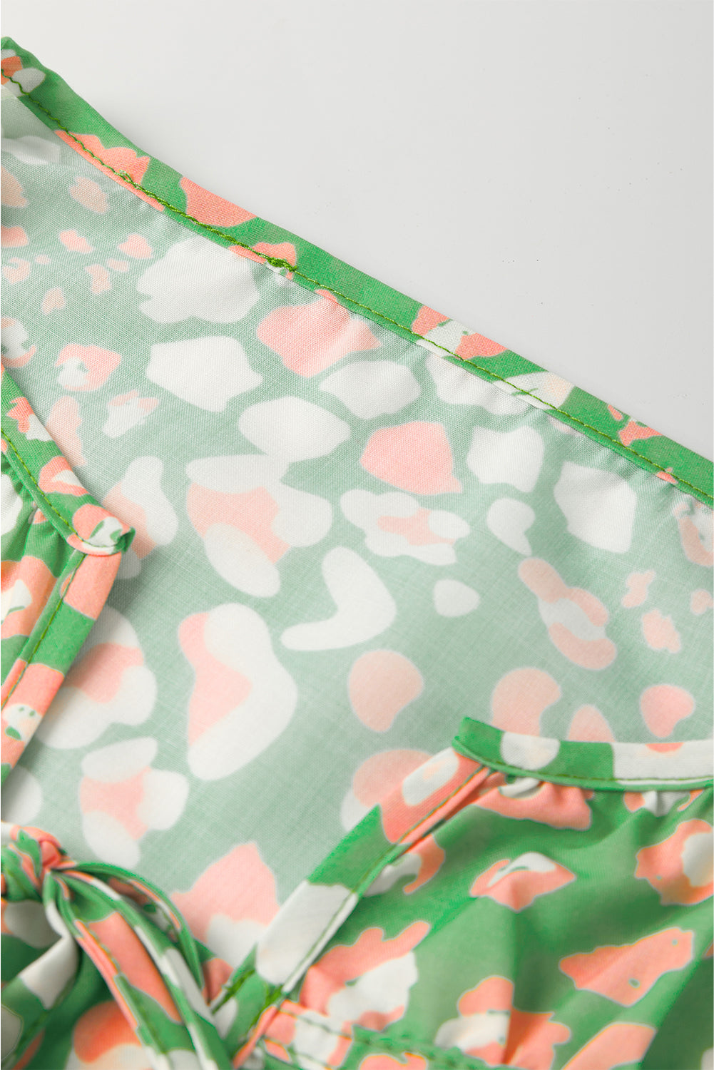 Abstract Leopard Tied Front Blouse