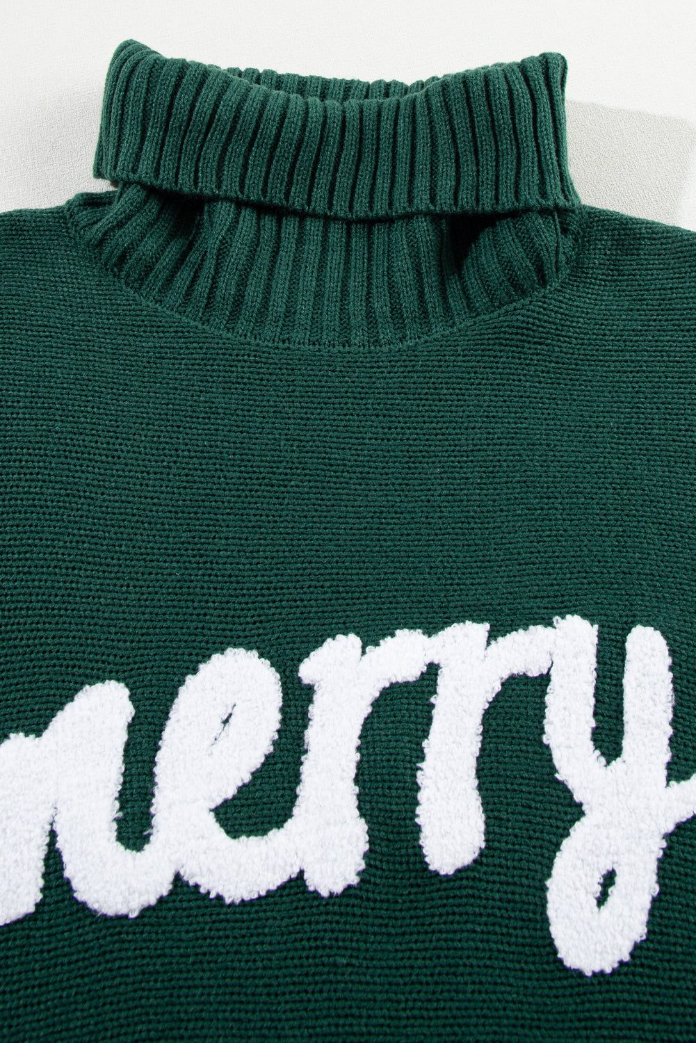 Merry Embroidered High Neck Sweater