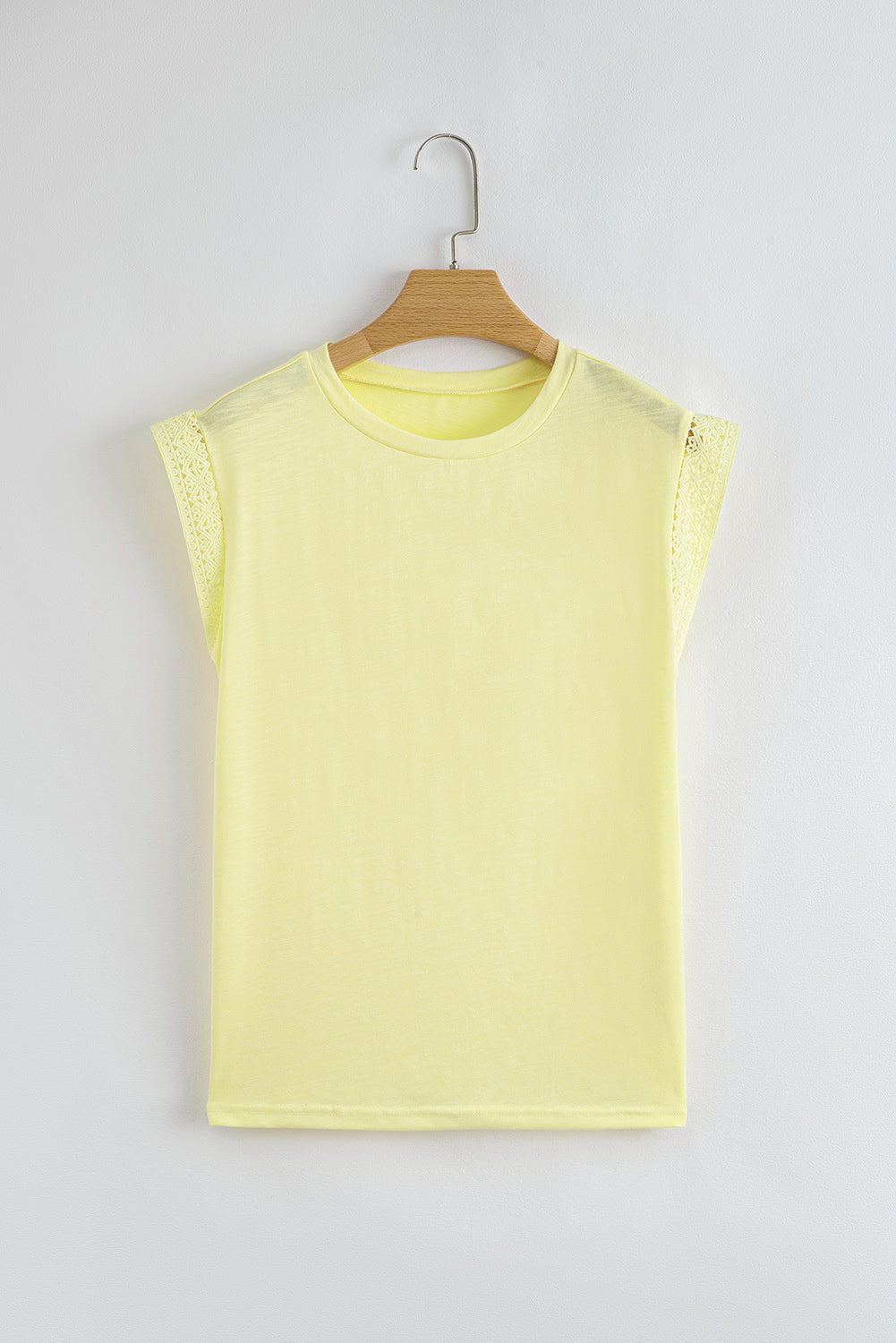 Lace Patchwork Cap Sleeve T-Shirt