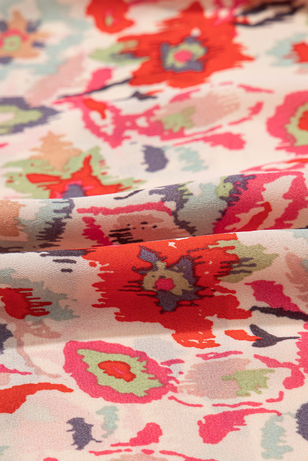 Floral Frilled Neck Mini Dress