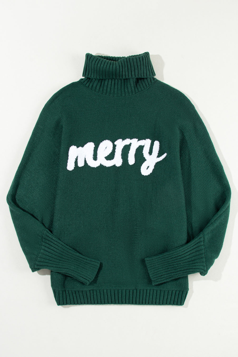 Merry Embroidered High Neck Sweater