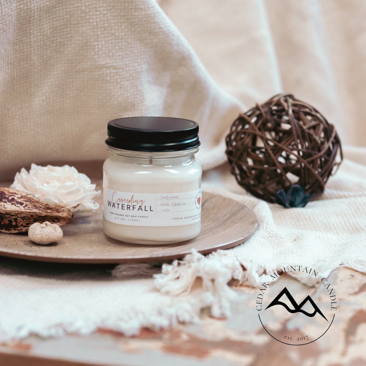 6.5 oz Mason Jar Soy Candle - Blackberry Ginger