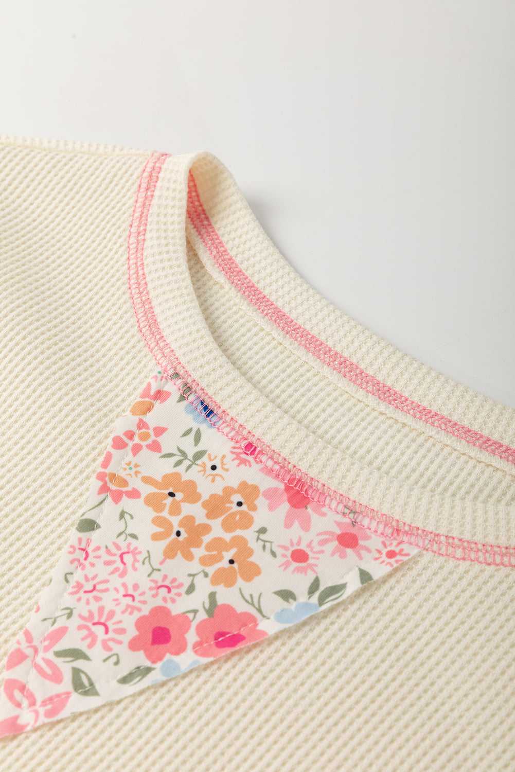 Floral Patchwork Chest Pocket T-Shirt