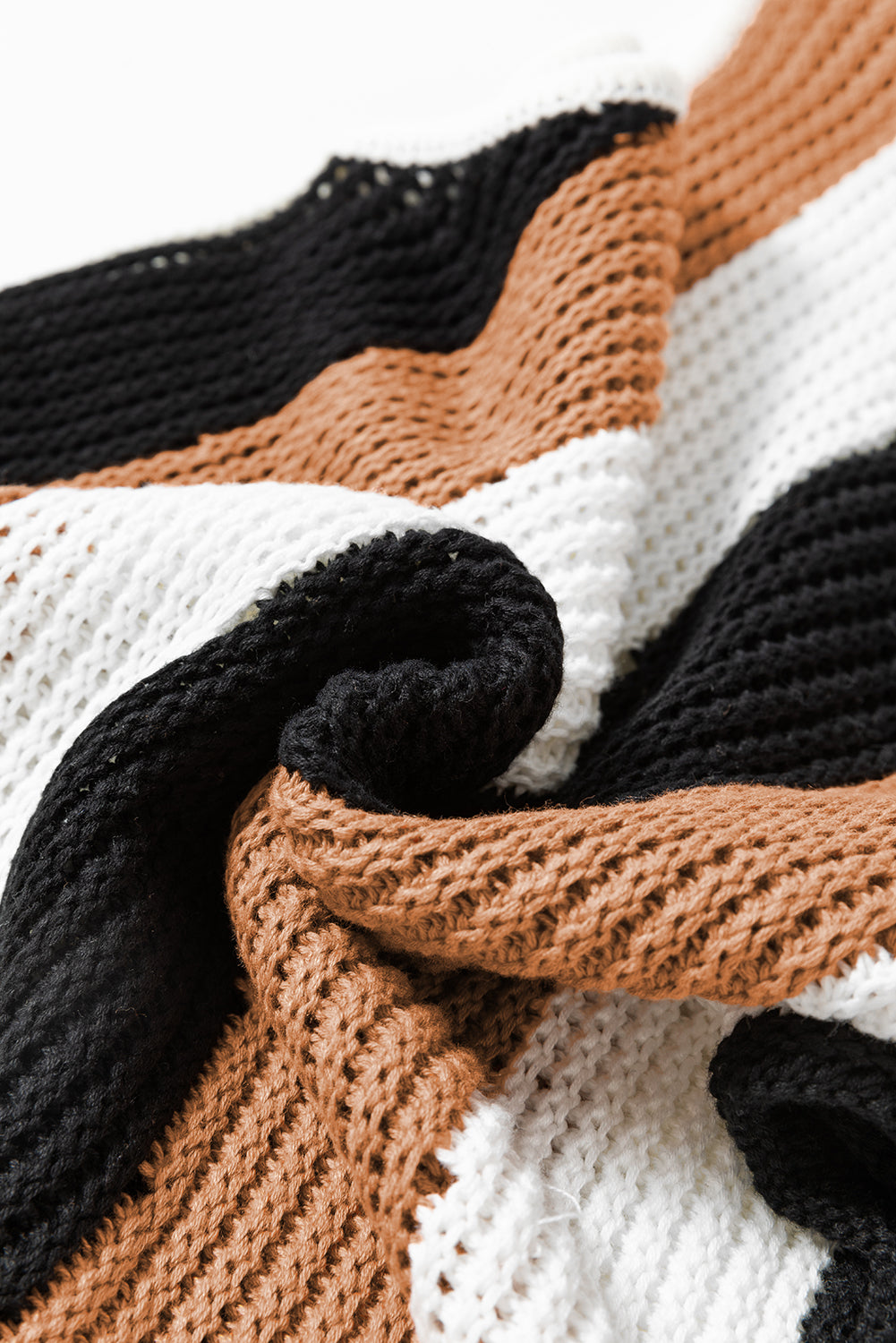 Colorblock Stripe Sleeveless Sweater Top