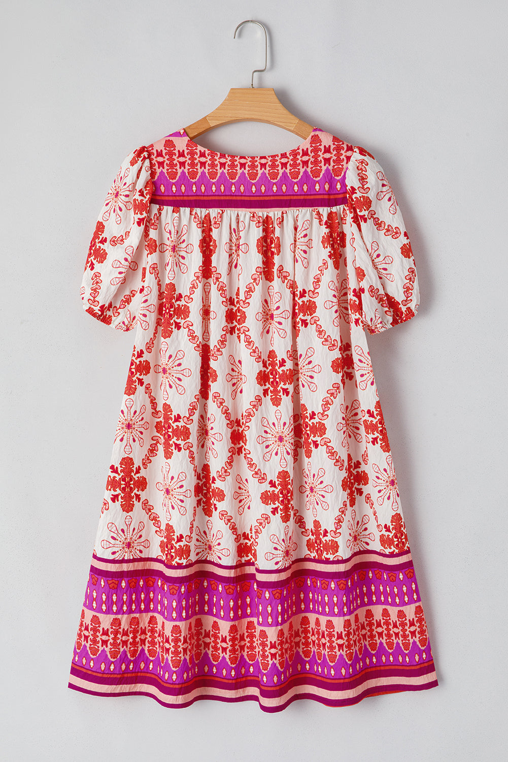 Boho Floral Short Sleeve Dress
