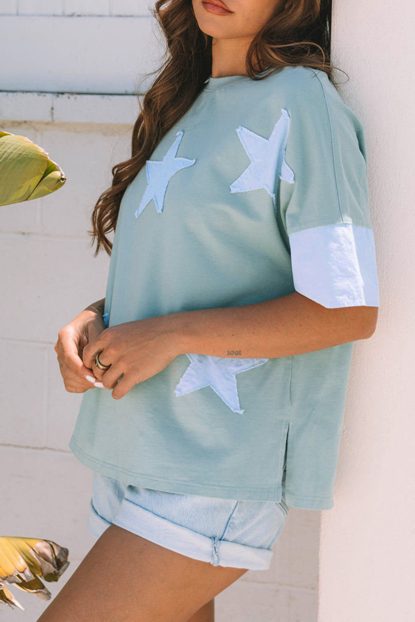 Star Patchwork Short Sleeve T-Shirt