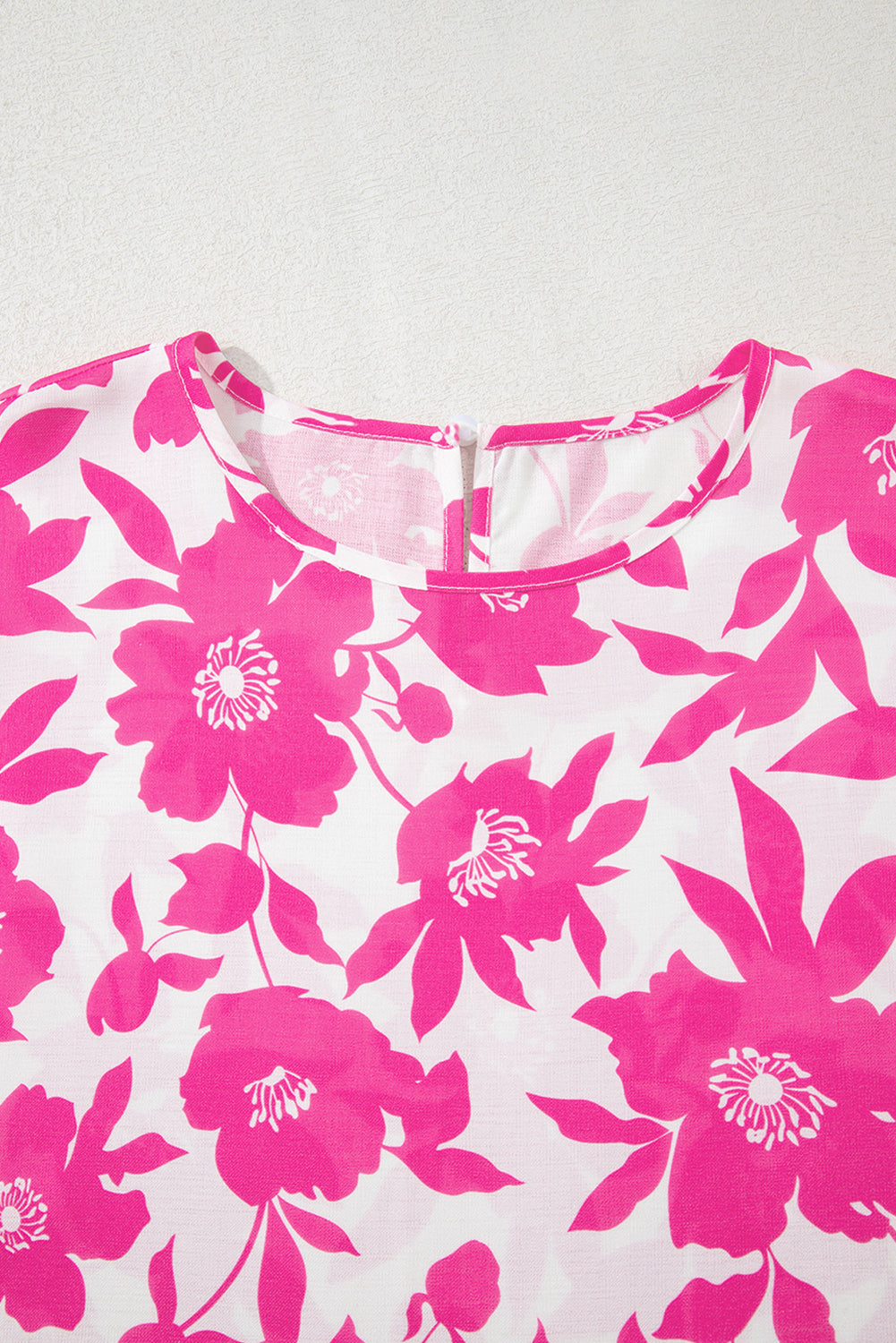 Floral Ruffle Short Sleeve Blouse