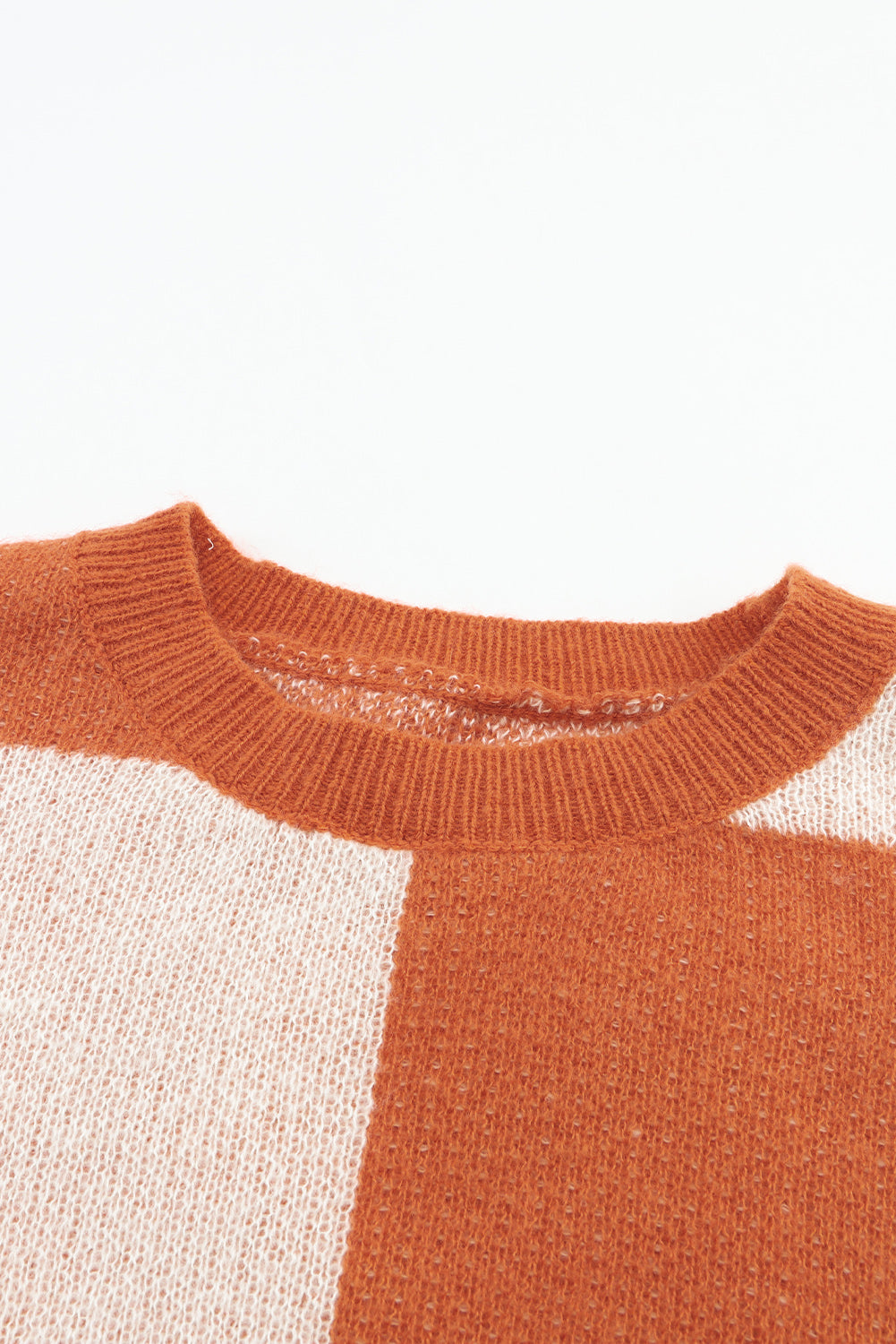 Checker Floral Stripe Patchwork Sweater