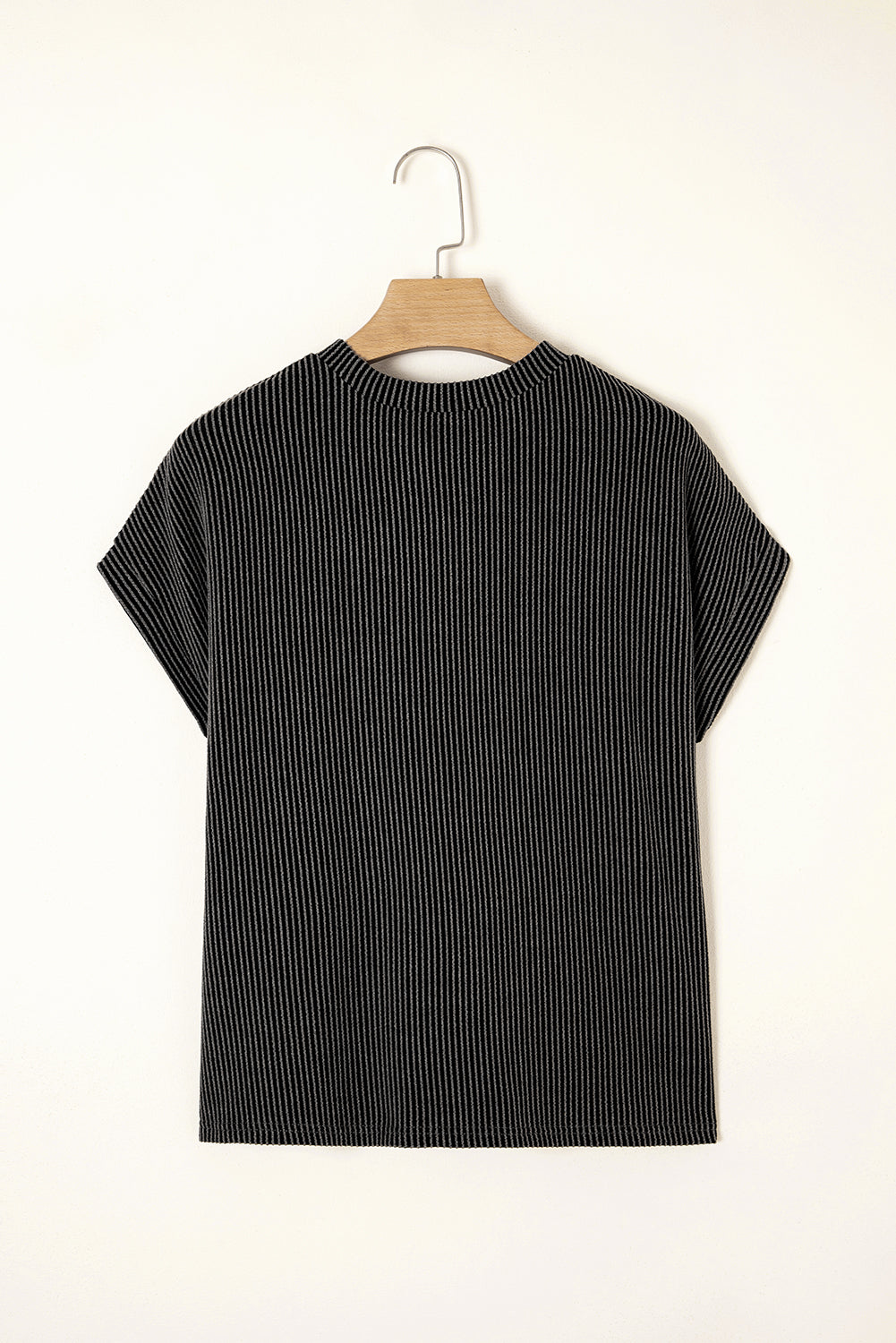 Colorblock Corded Knit Chest Pocket T-Shirt