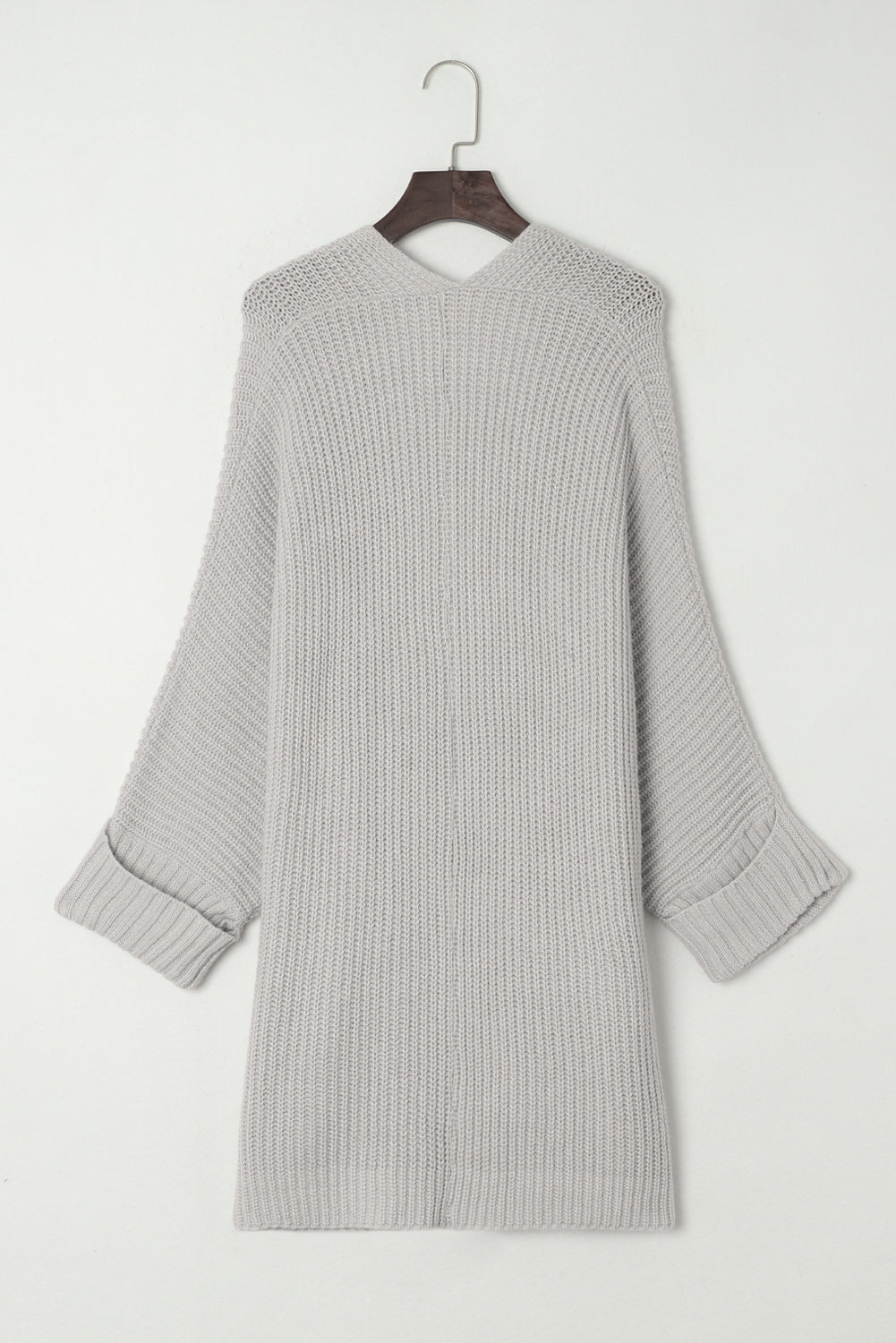 Solid Open Front Cardigan