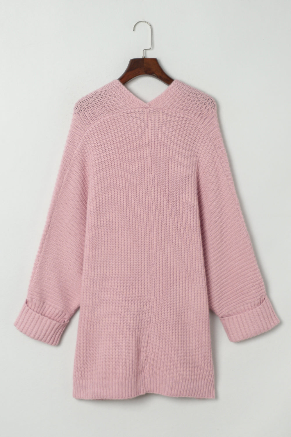 Solid Open Front Cardigan