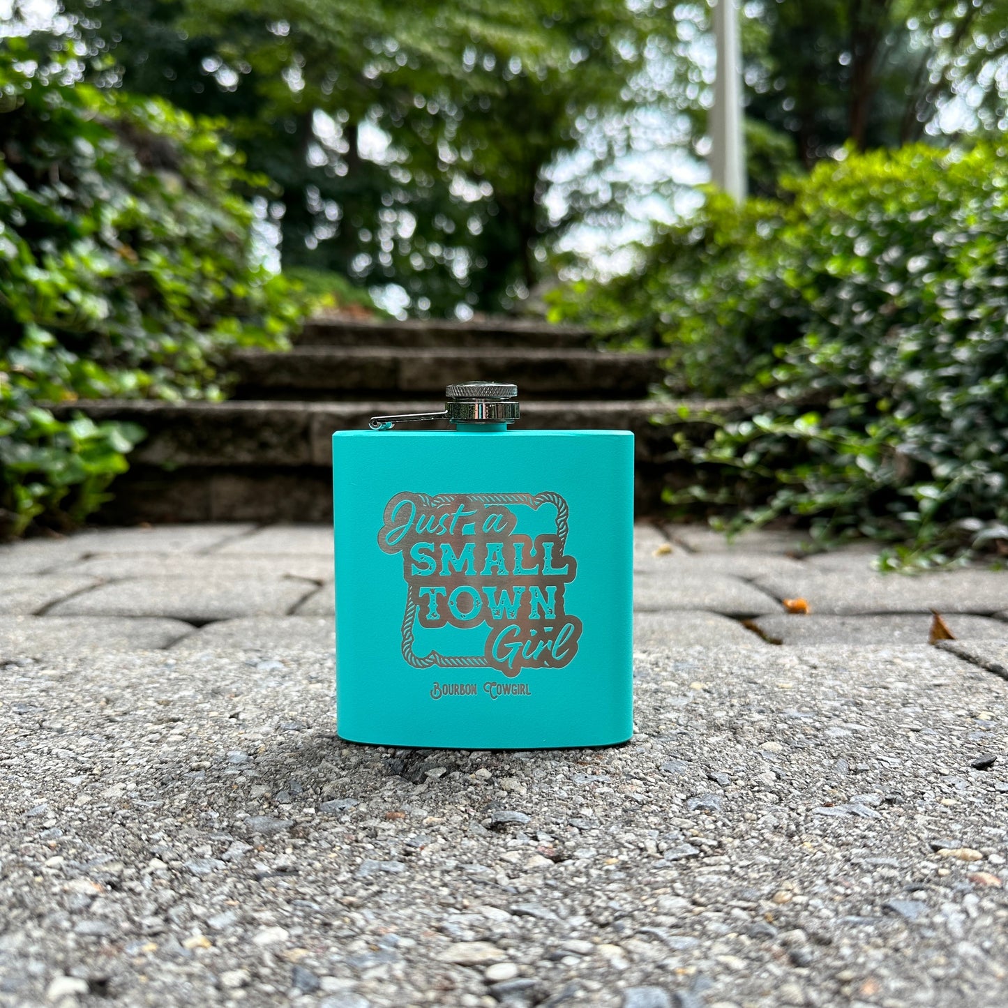 Just a Small Town Girl Flask Gift - Bourbon Cowgirl