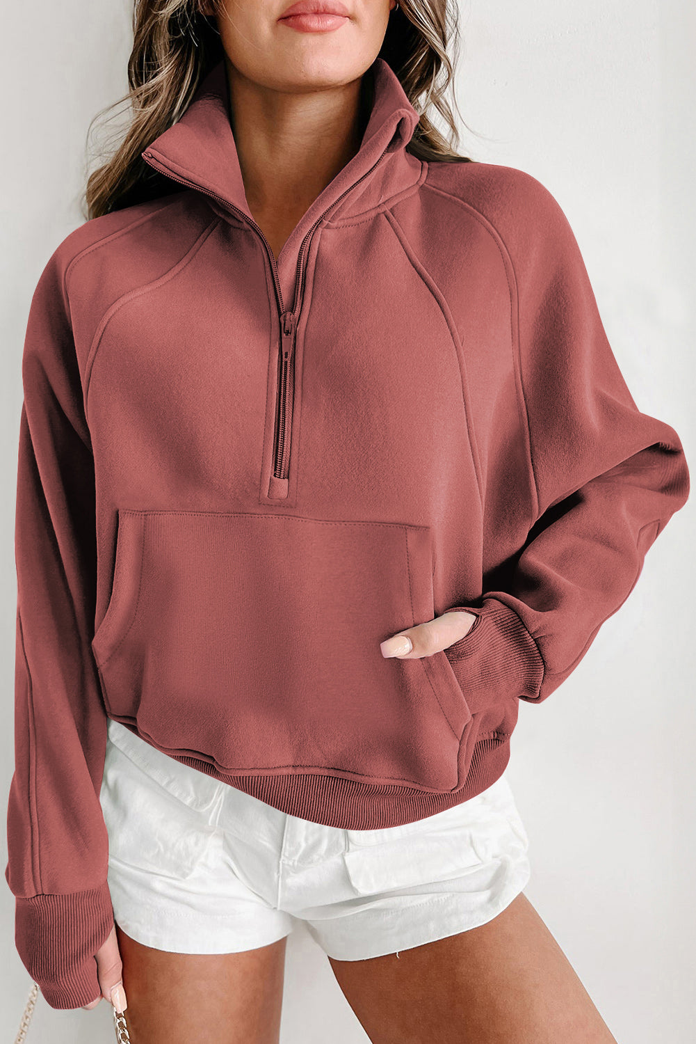 Fleece Lined Zip-Up Sweatshirt