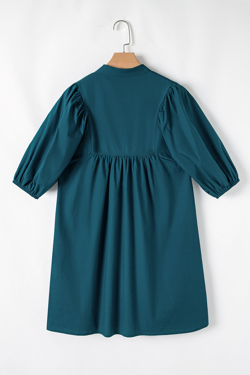 Colorblock Puff Sleeve Mini Dress