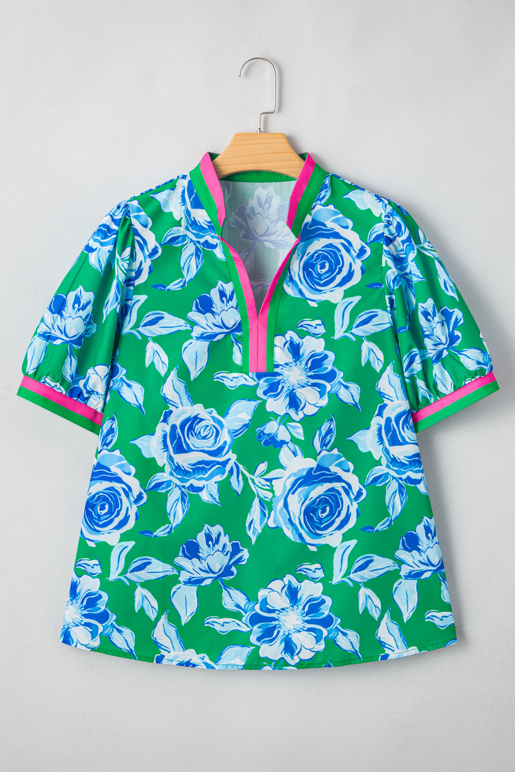 Plus Size Floral Short Sleeve Top
