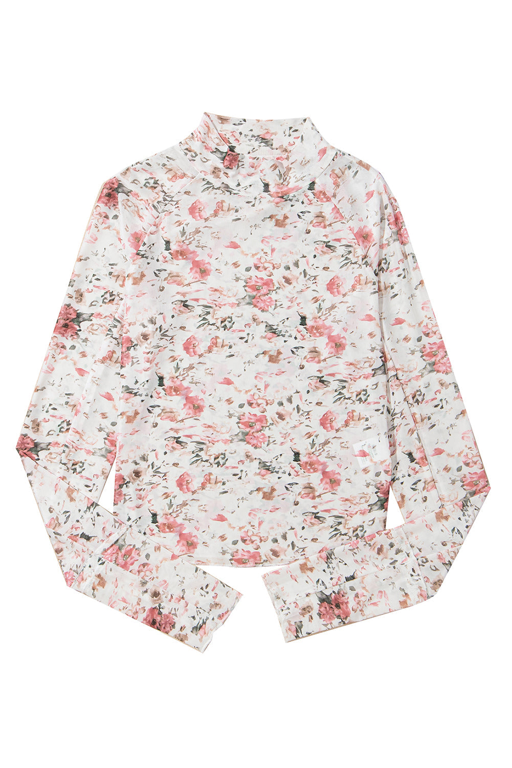 Floral Mesh Long Sleeve Top
