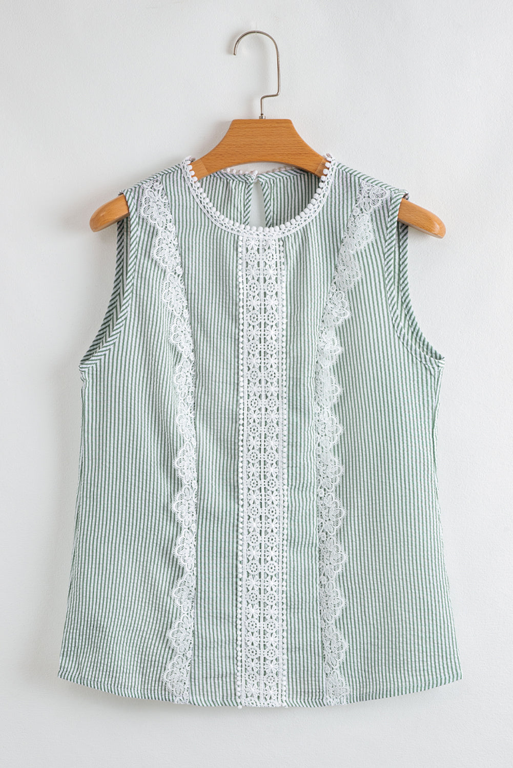 Stripe Lace Patchwork Tank Top