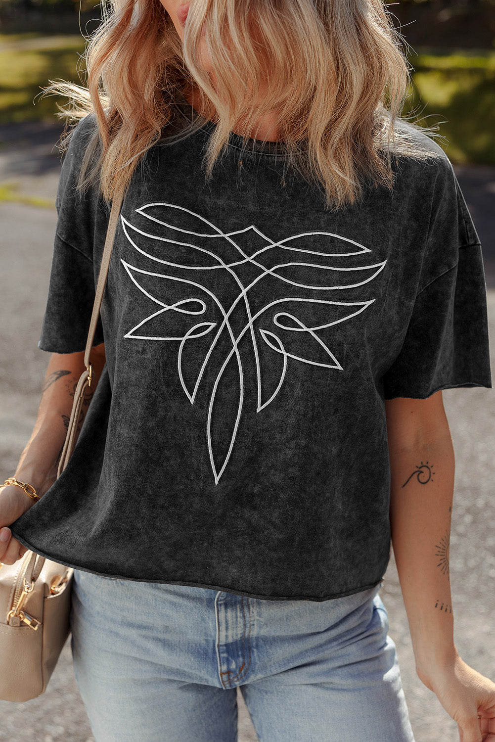 Western Floral Mineral Wash T-Shirt