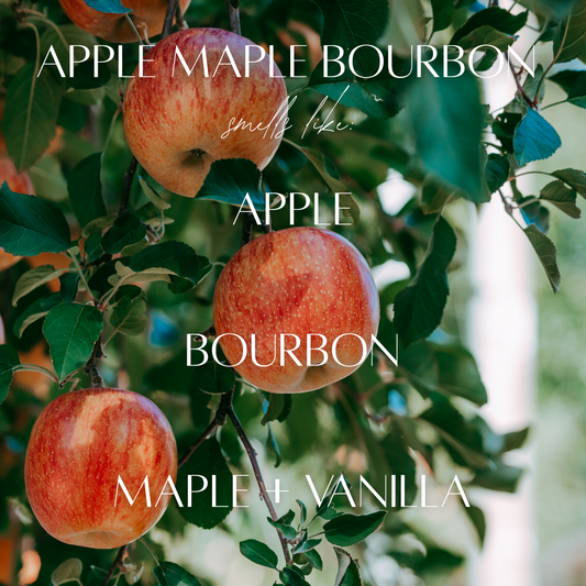 Apple Maple Bourbon - 7 Wick White Wood Dough Bowl Soy Candle