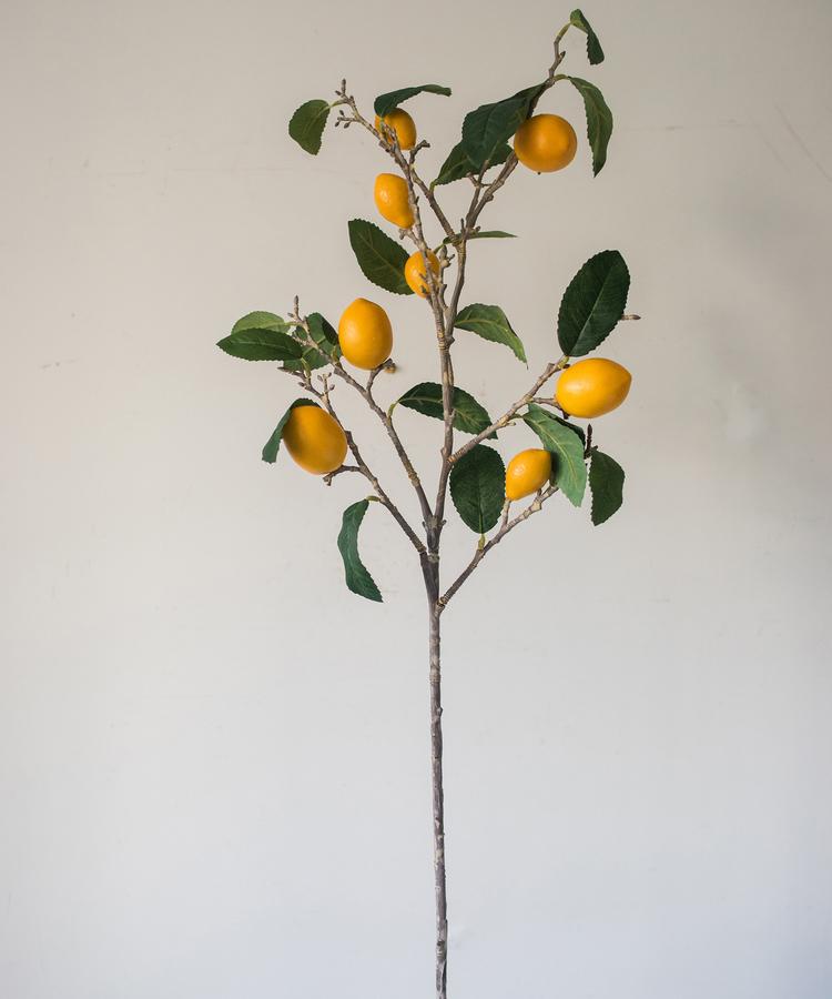 Artificial Fruit Lemon Stem 39" Tall Silk Plant