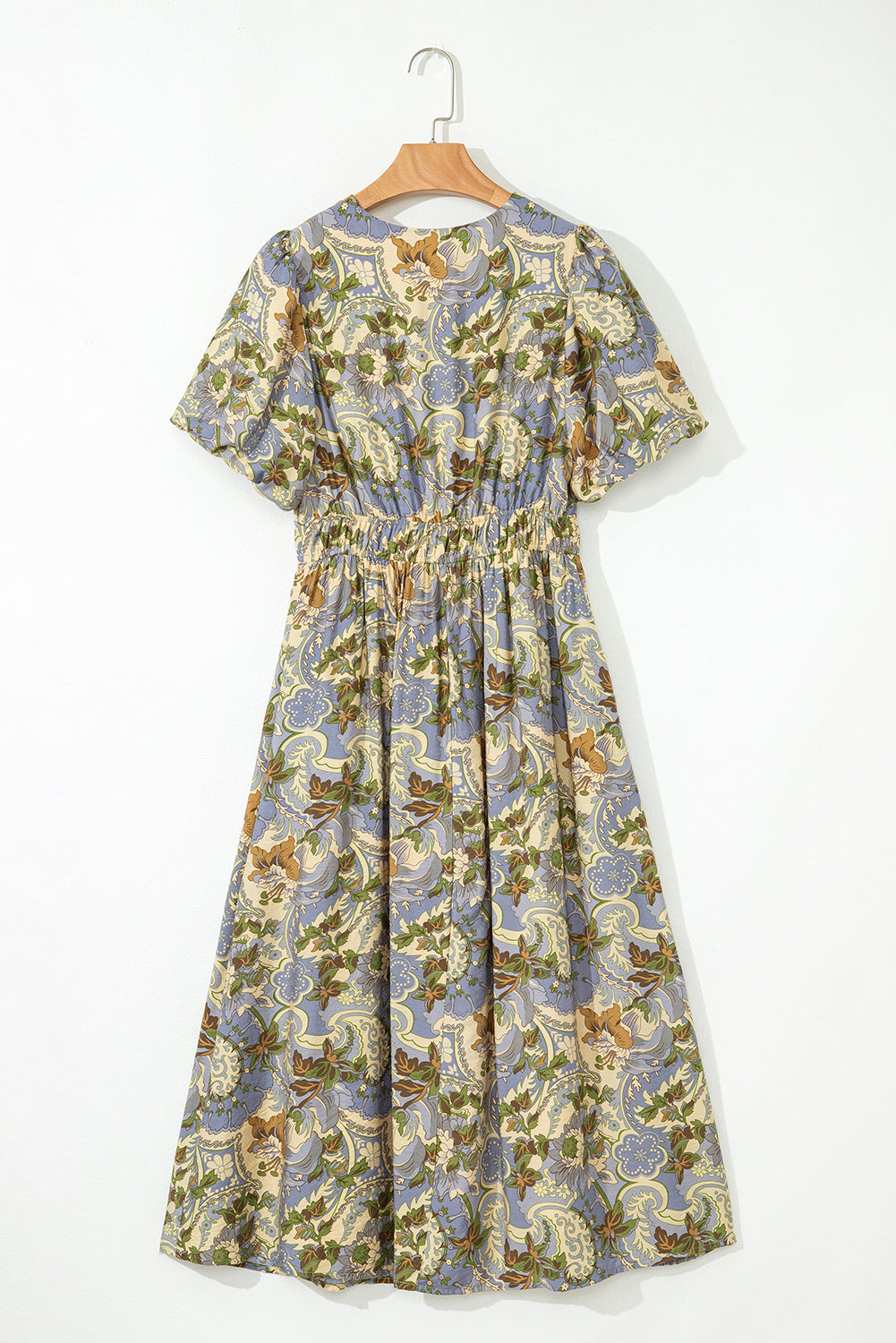 Floral Puff Sleeve Maxi Dress