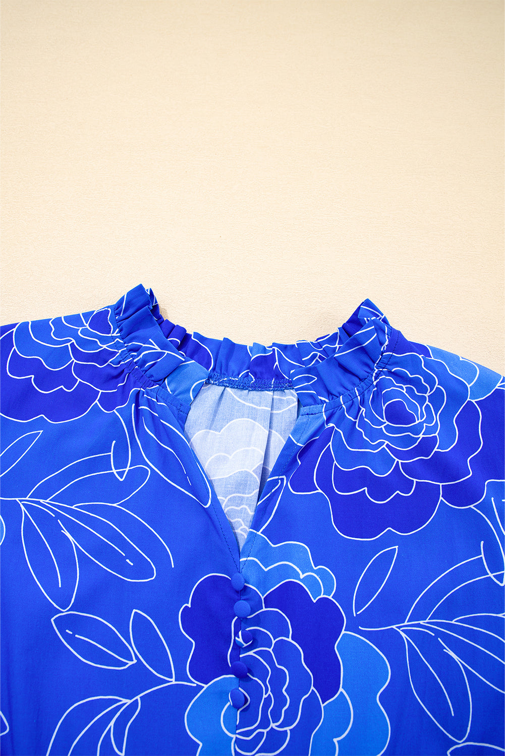 Floral V-Neck Short Sleeve Mini Dress