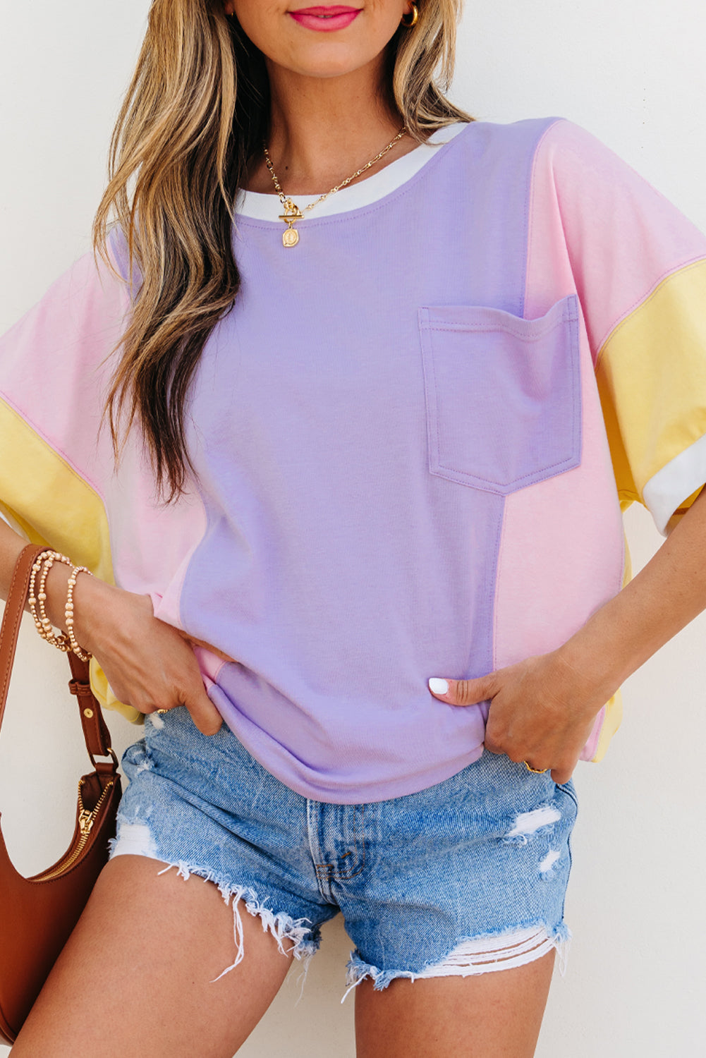 Colorblock Chest Pocket T-Shirt