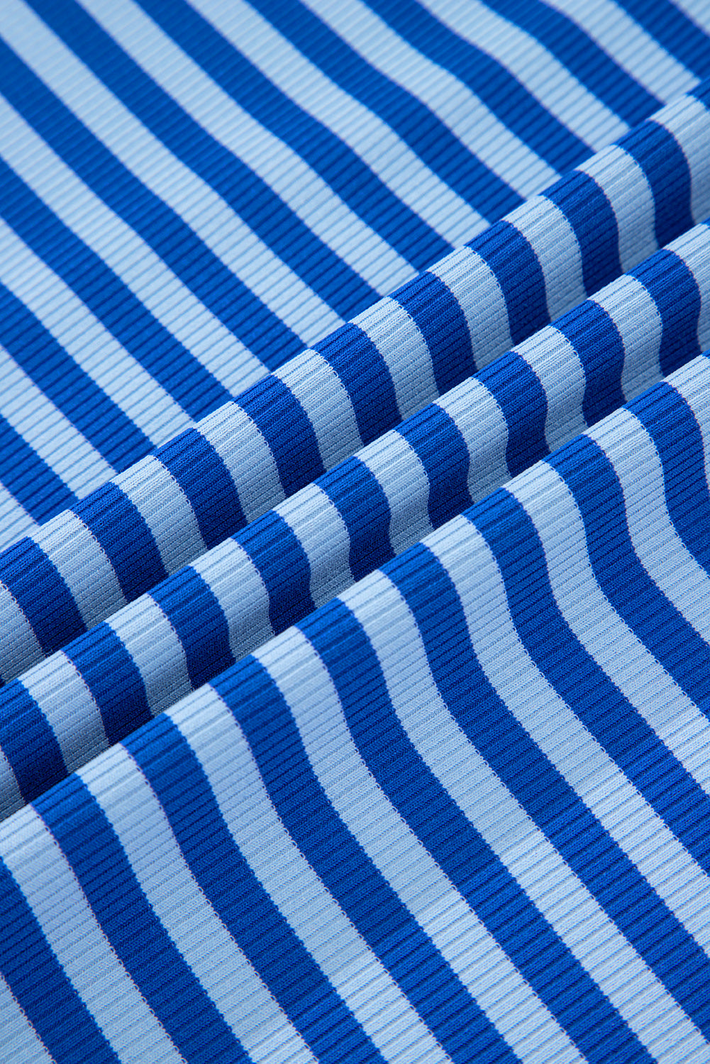 Stripe Ribbed Cap Sleeve T-Shirt