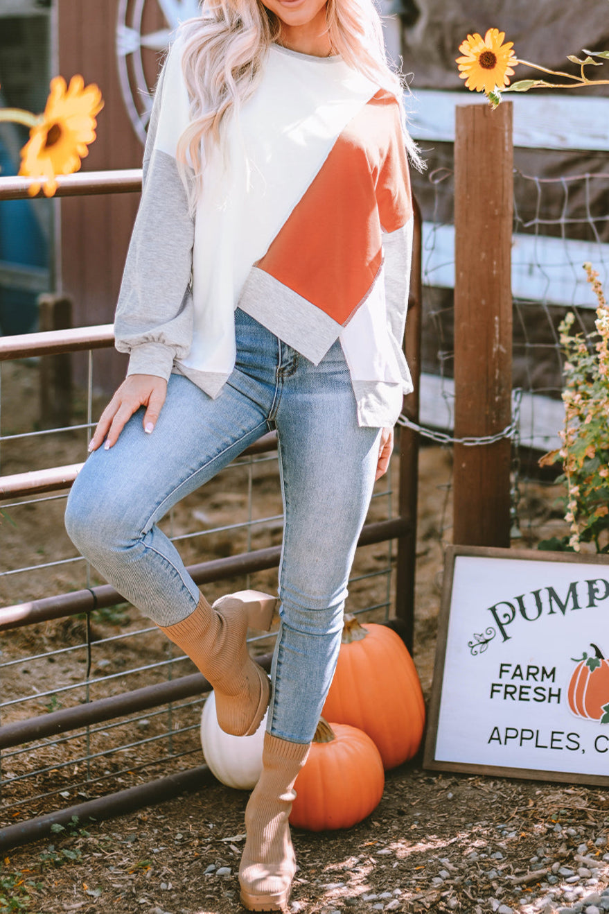 Colorblock Long Sleeve Top