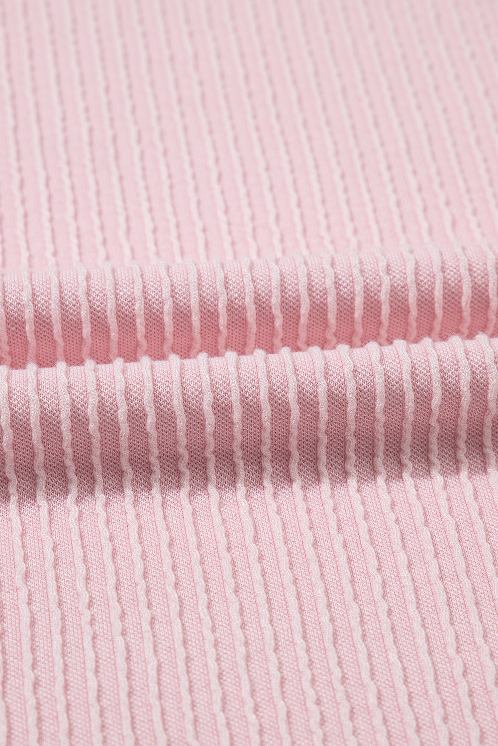 Colorblock Corded Knit Crewneck Tee