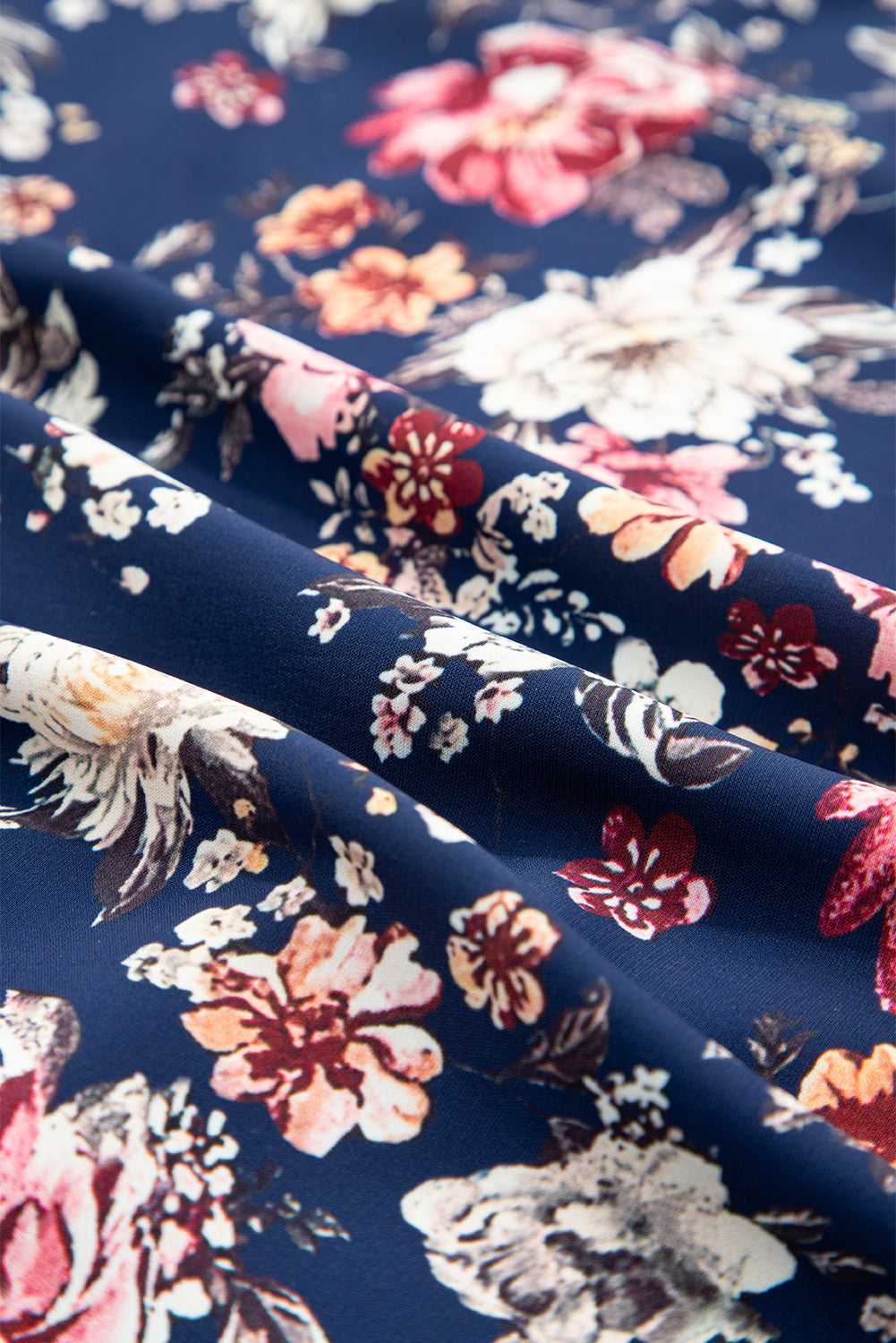 Floral Short Sleeve Scoop Neck Blouse