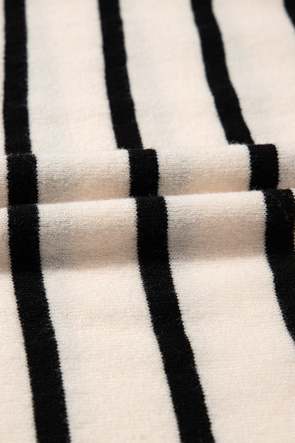 Stripe Ruched Bubble Sleeve Top