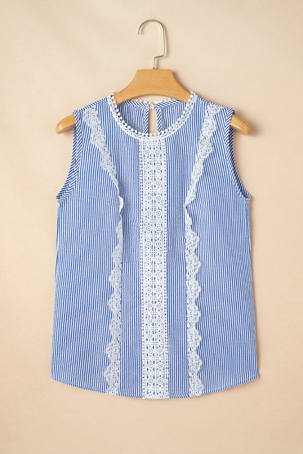 Stripe Lace Patchwork Tank Top