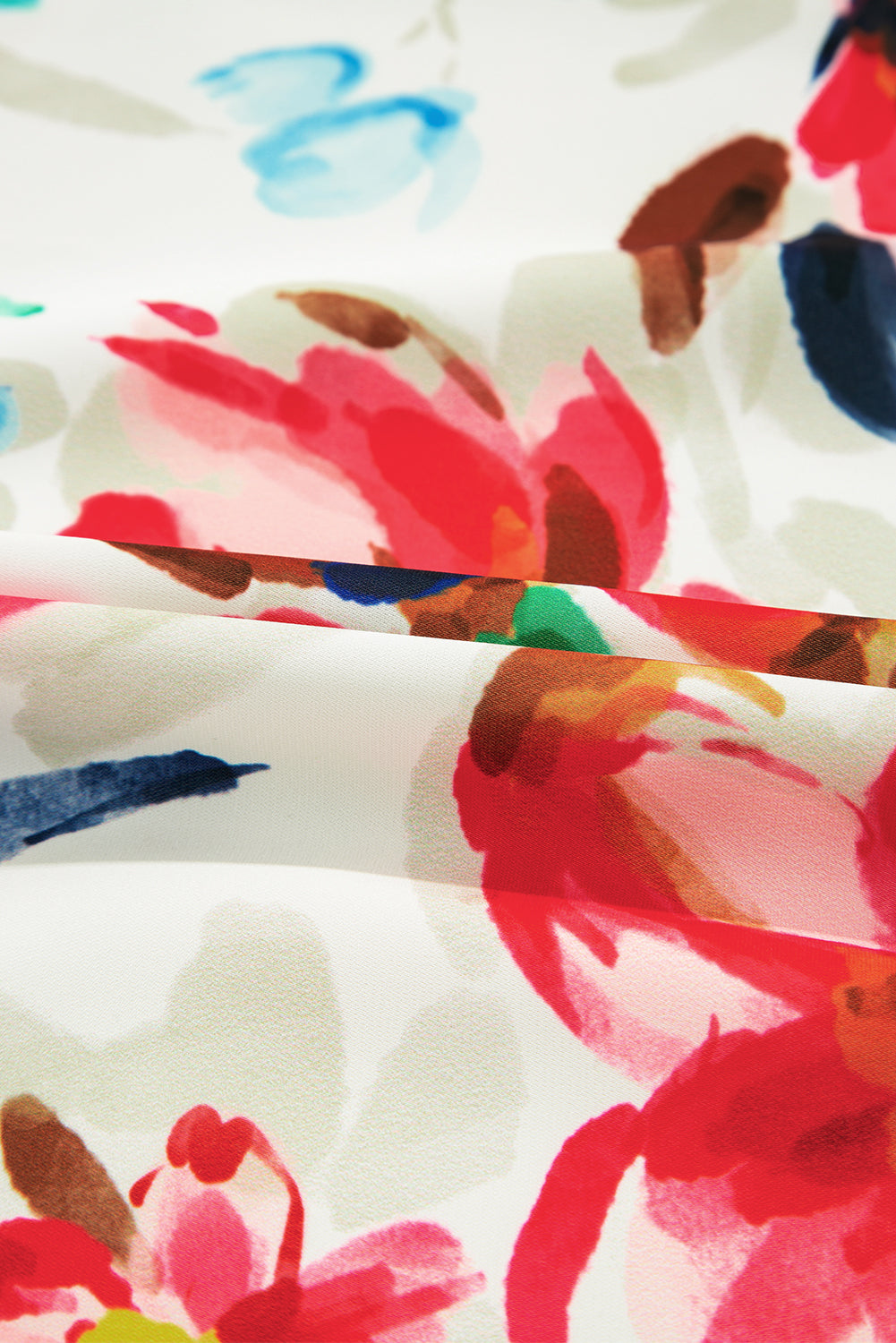 Floral Puff Short Sleeve Blouse